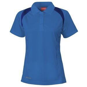 Spiro Womens/Ladies Sports Team Spirit Performance Polo Shirt / Royal/Navy